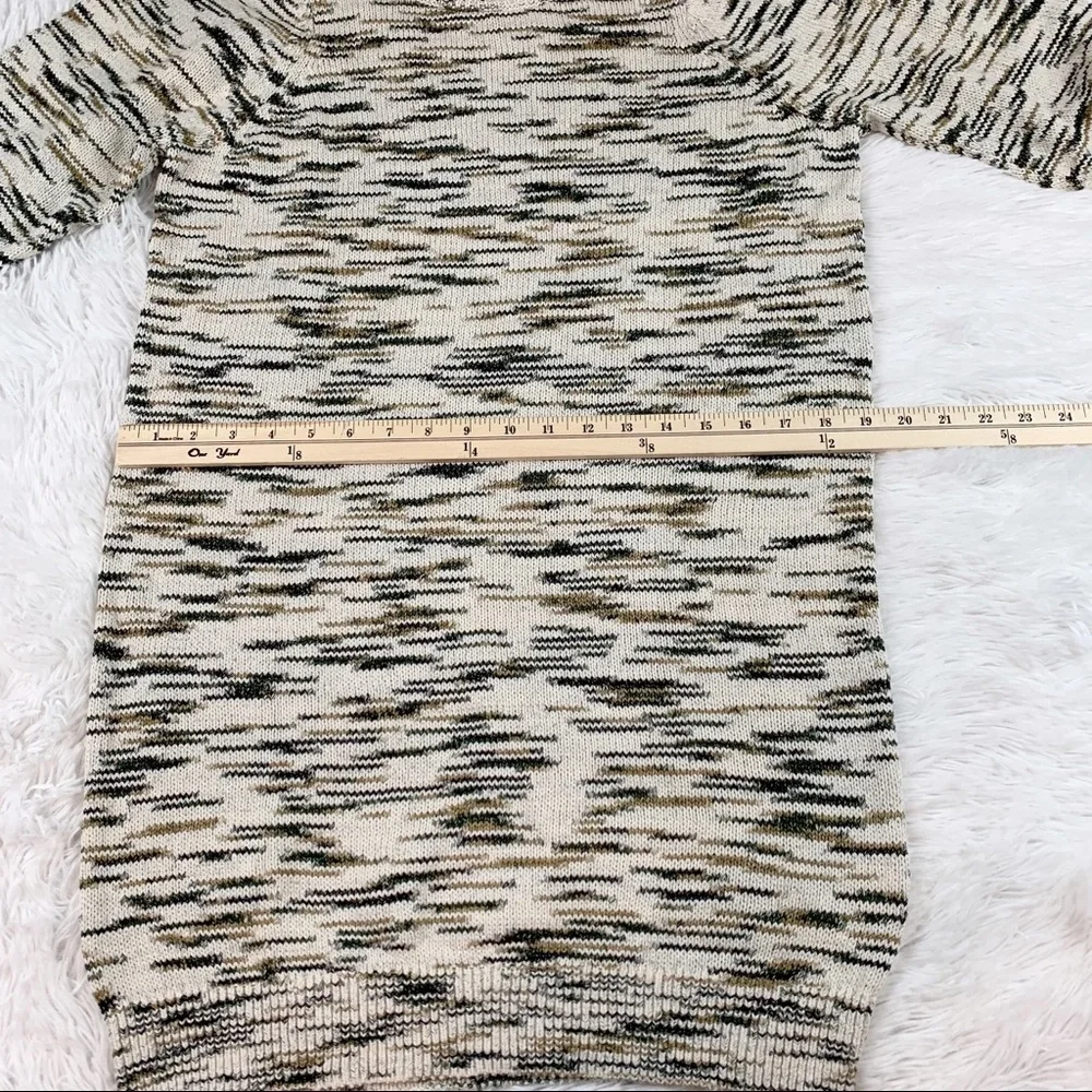 J Crew Space-dyed puff-sleeve sweater-dress long sleeve‎ crew neck pullover